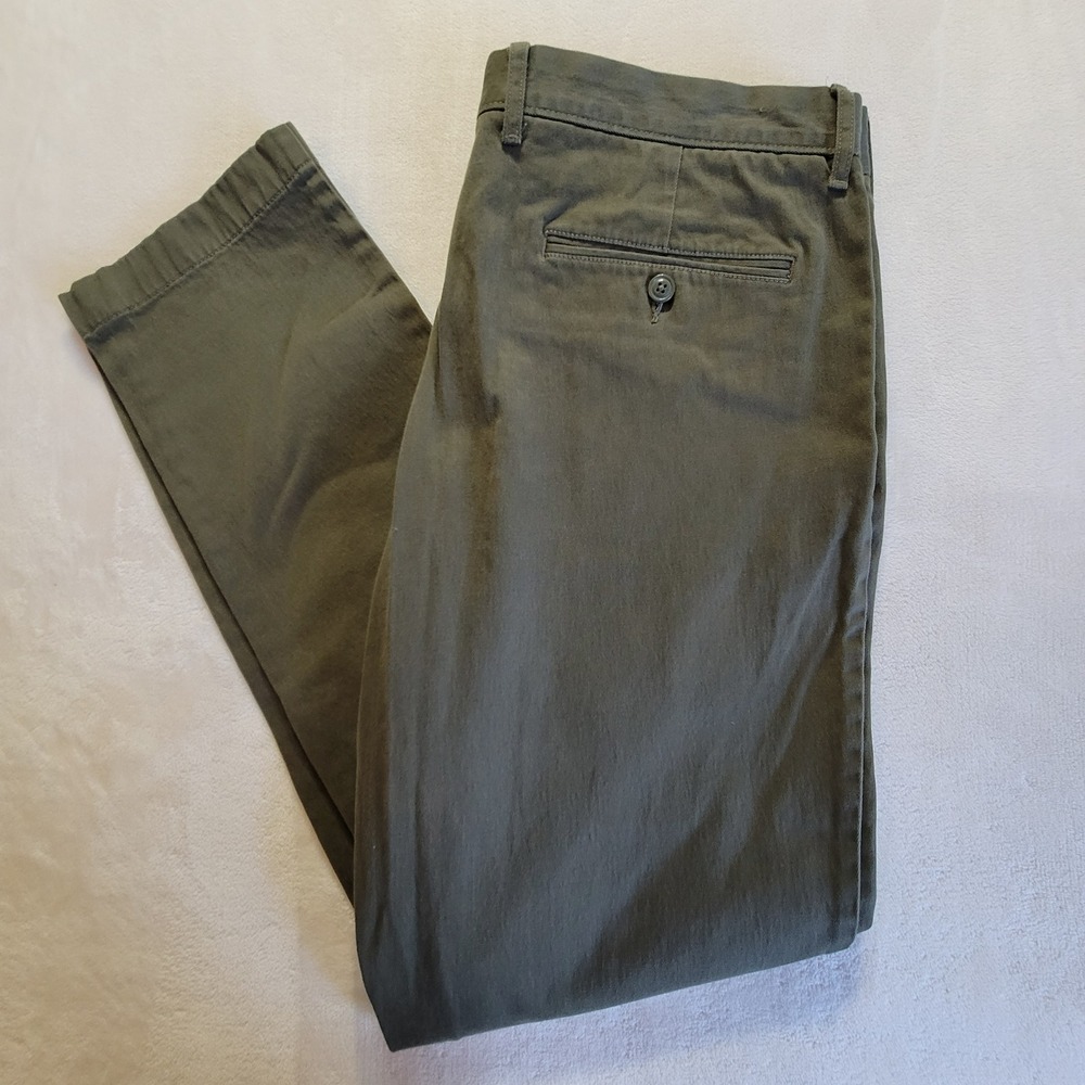 J.Crew 770 Straight Chino Pants Mens 33x32 Olive Green Stretch Re-Imagined